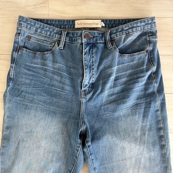 Soft  Surroundings Stretchy High Waisted Skinny Ankle Jeans Size 16T - Picture 2 of 7